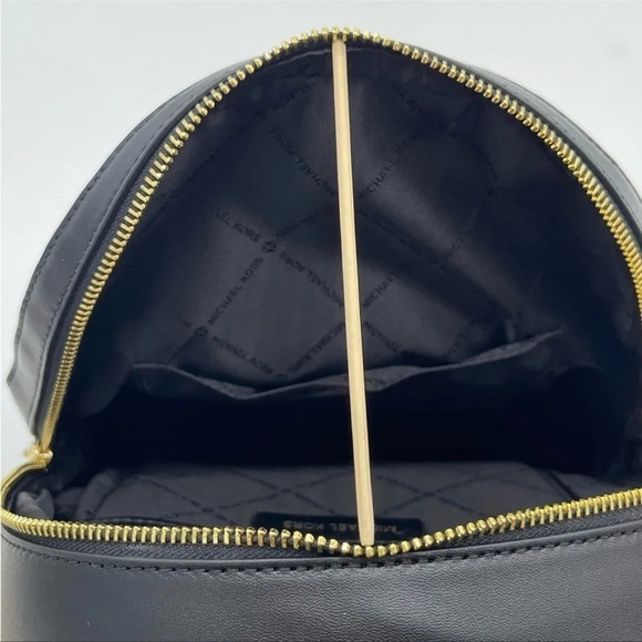 Michael Kors Jaycee Medium Pebbled Leather Backpack Black - Picture 9 of 11